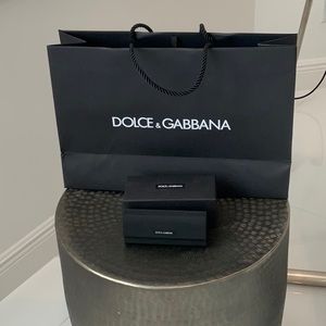 Dolce Gabbana sunglasses case and shopping bag